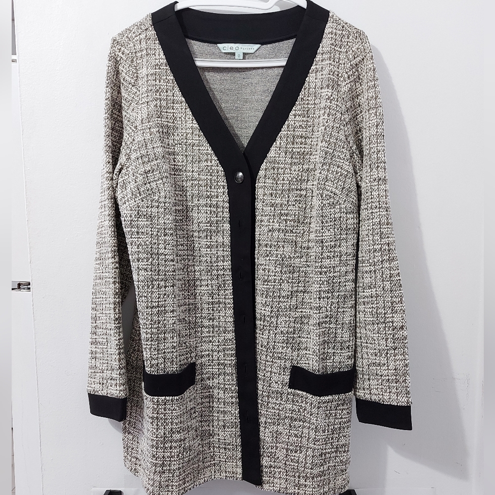 NWOT - CLEO mixed metalic cardigan